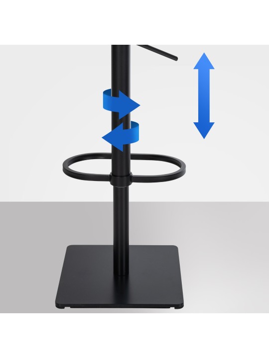 Barkruk Damaso B vilt, grijs Barkruk Damaso B vilt, grijs