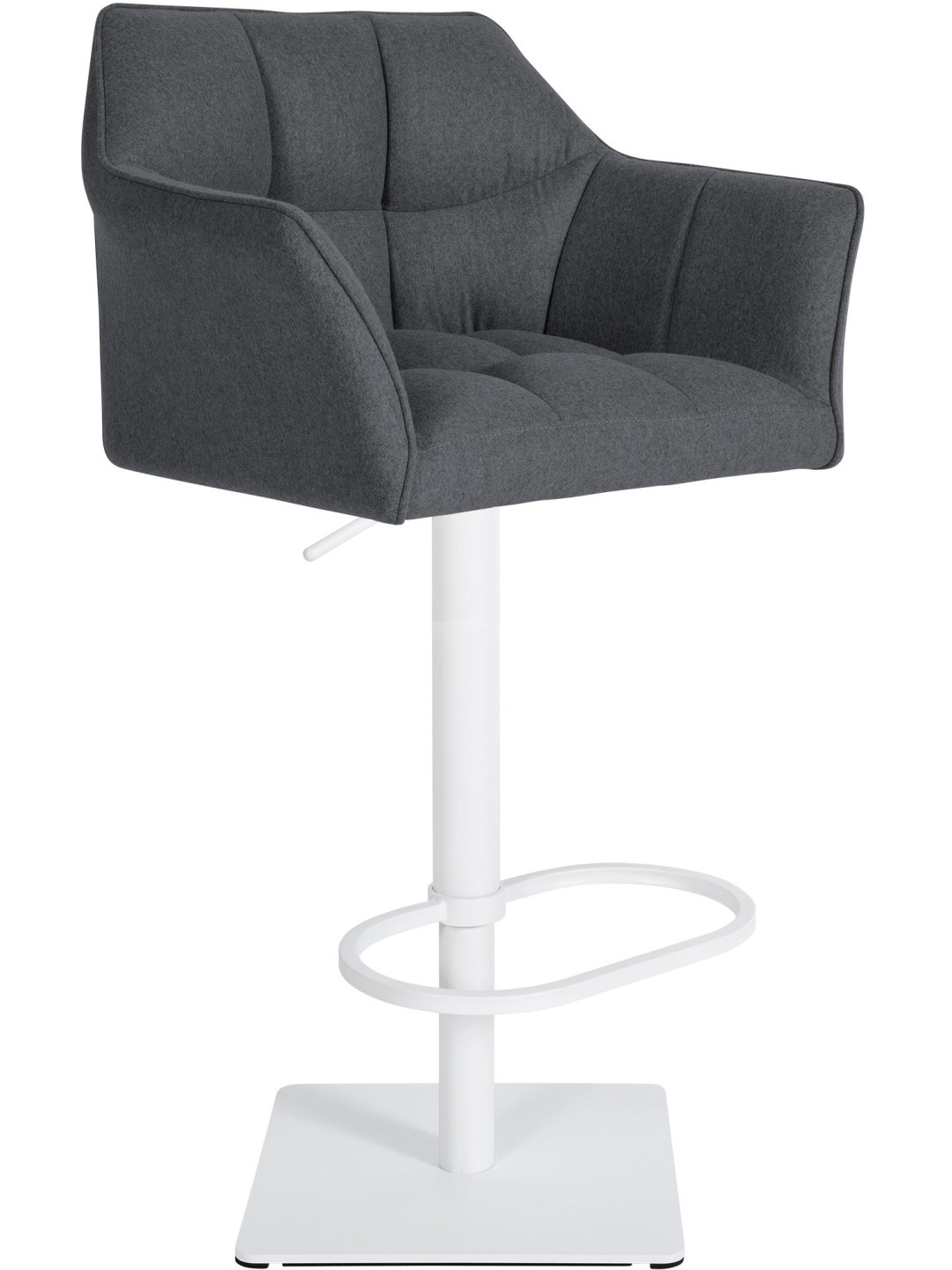 Barkruk Damaso W vilt, grijs