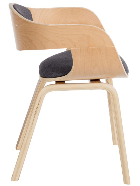 Set van 2 stoelen Kingston stof, naturel/lichtgrijs