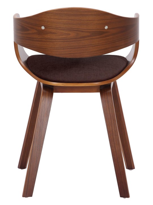 Set van 2 stoelen Kingston stof, walnoot/bruin