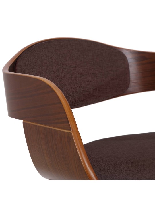 Set van 2 stoelen Kingston stof, walnoot/bruin