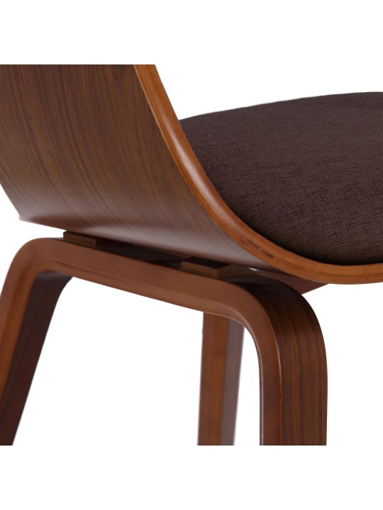 Set van 2 stoelen Kingston stof, walnoot/bruin