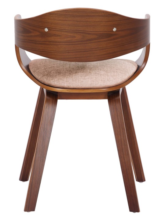 Set van 2 stoelen Kingston stof, walnoot/crème