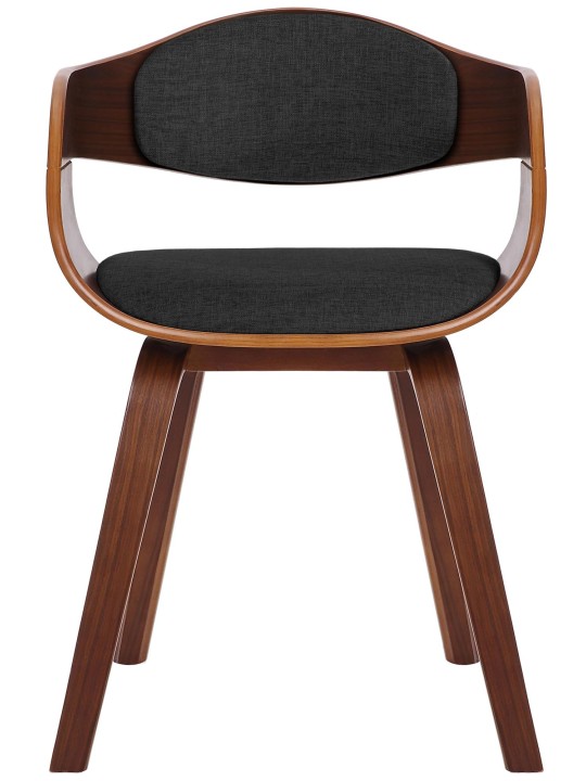 Set van 2 stoelen Kingston stof, walnoot/donkergrijs