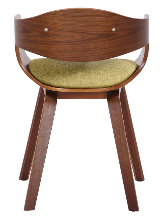 Set van 2 stoelen Kingston stof, walnoot/lichtgroen