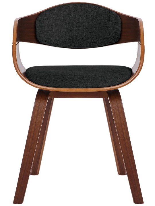 Set van 2 stoelen Kingston stof, walnoot/zwart