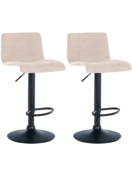 Set van 2 barkrukken Branford stof, crème