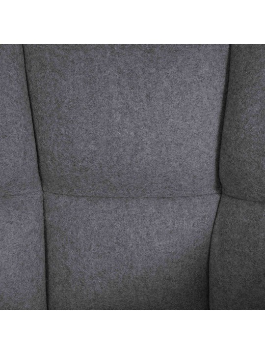 Barkruk Damaso E vilt met 4-poots frame, grijs