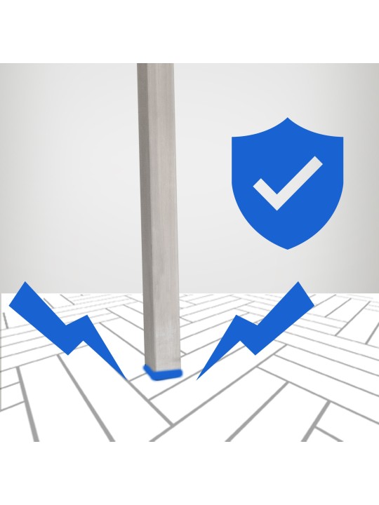 Barkruk Damaso E vilt met 4-poots frame, grijs