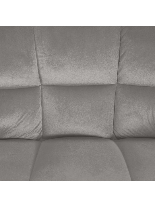 Barkruk Damaso E fluweel, grijs