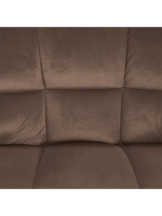 Barkruk Damaso E fluweel, bruin