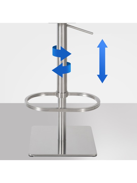 Barkruk Damaso E fluweel, bruin