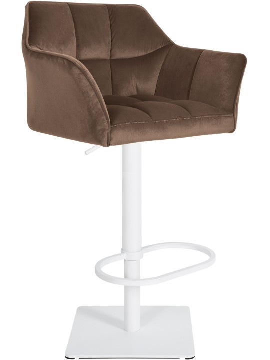 Barkruk Damaso W fluweel, bruin