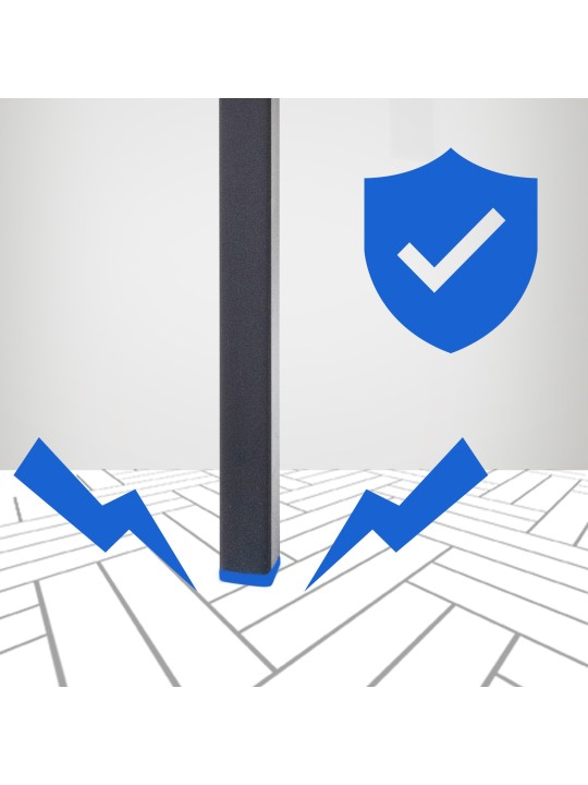 Barkruk Damaso B fluweel met 4-poots frame, grijs Barkruk Damaso B fluweel met 4-poots frame, grijs