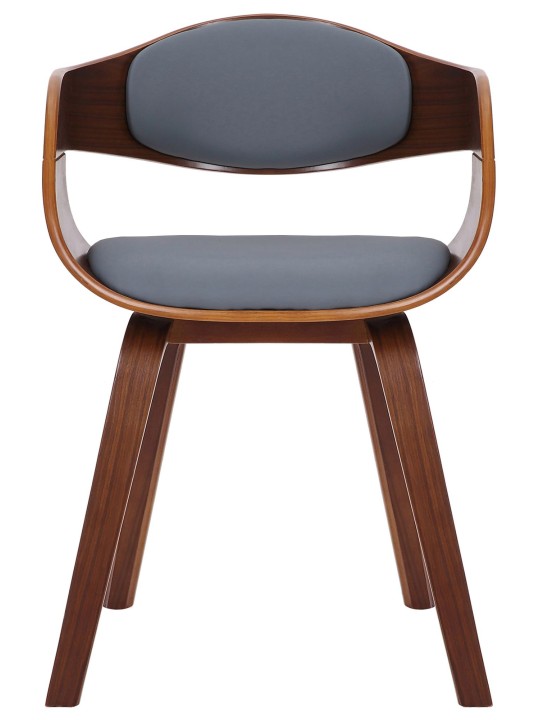 Bezoekersstoel Kingston kunstleer, walnoot/grijs Bezoekersstoel Kingston kunstleer, walnoot/grijs