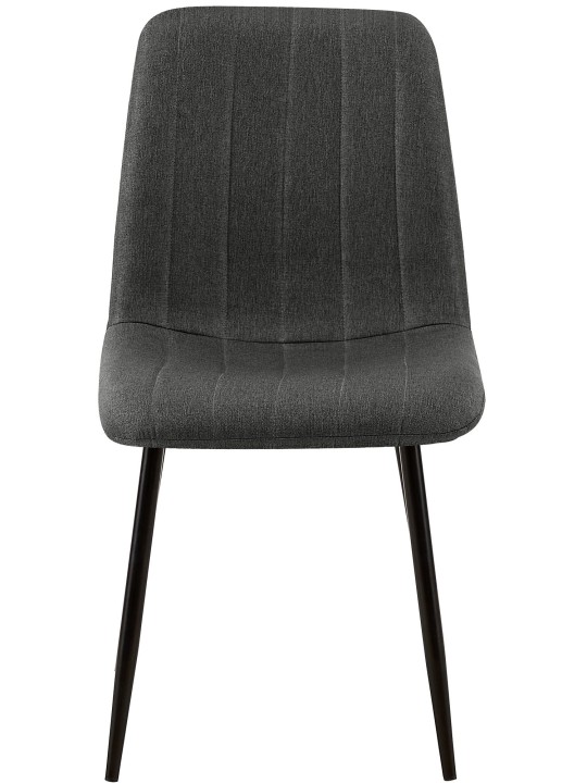 Set van 4 stoelen Dijon stof, donkergrijs
