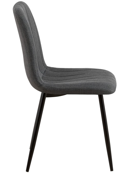 Set van 4 stoelen Dijon stof, donkergrijs