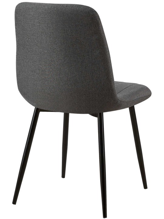 Set van 4 stoelen Dijon stof, donkergrijs