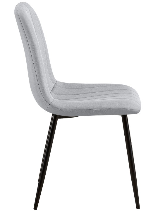 Set van 4 stoelen Dijon stof, grijs