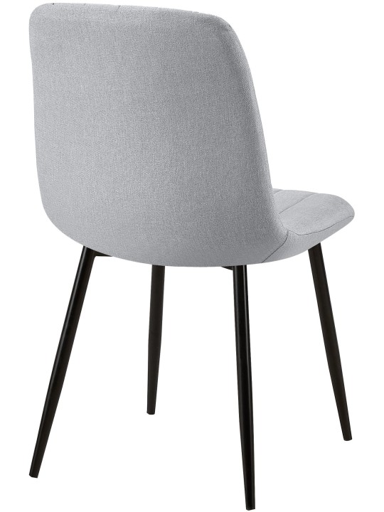 Set van 4 stoelen Dijon stof, grijs