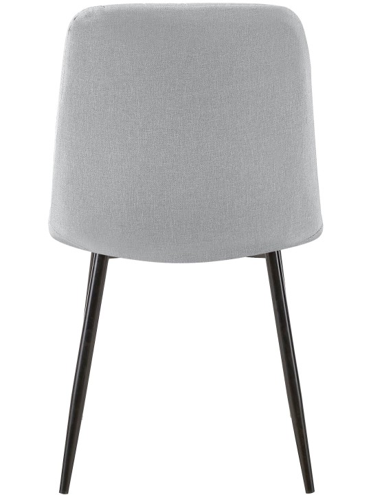 Set van 4 stoelen Dijon stof, grijs