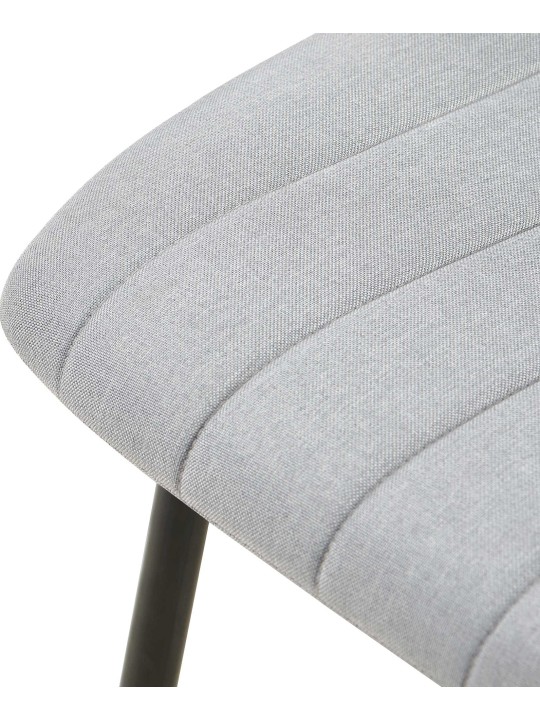 Set van 4 stoelen Dijon stof, grijs