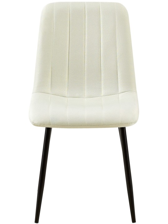 Set van 4 stoelen Dijon stof, crème