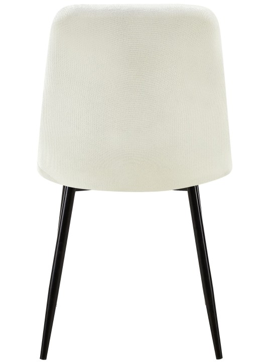 Set van 4 stoelen Dijon stof, crème