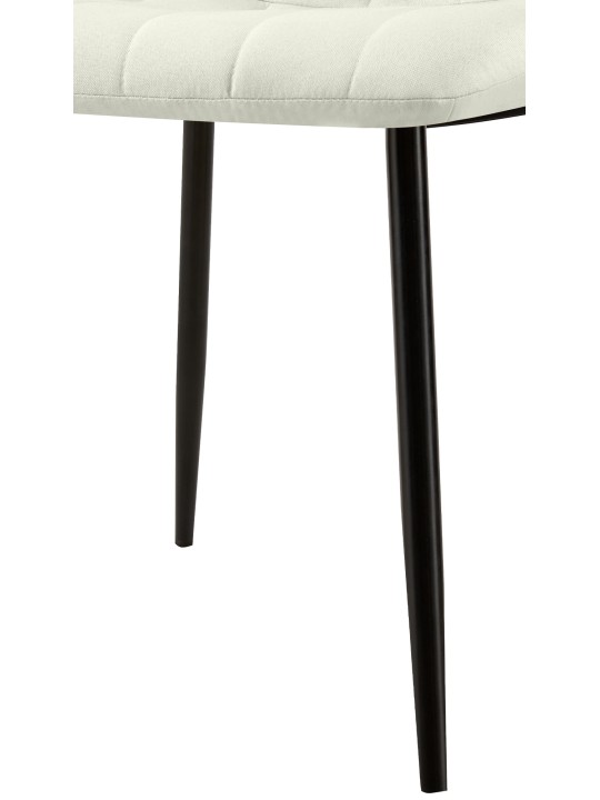 Set van 4 stoelen Dijon stof, crème