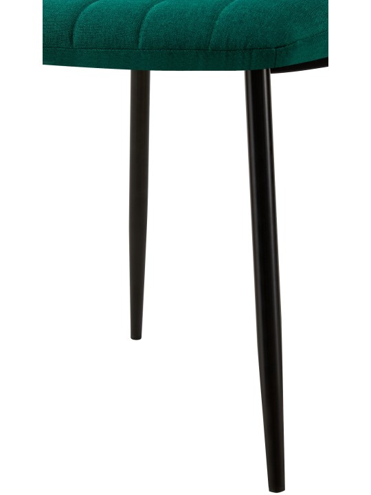 Set van 4 stoelen Dijon stof, donkergroen
