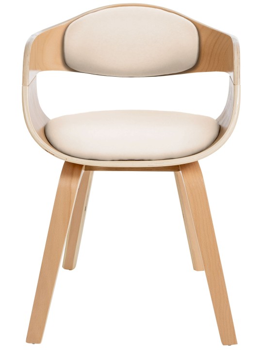 Set van 2 stoelen Kingston kunstleer, naturel/crème