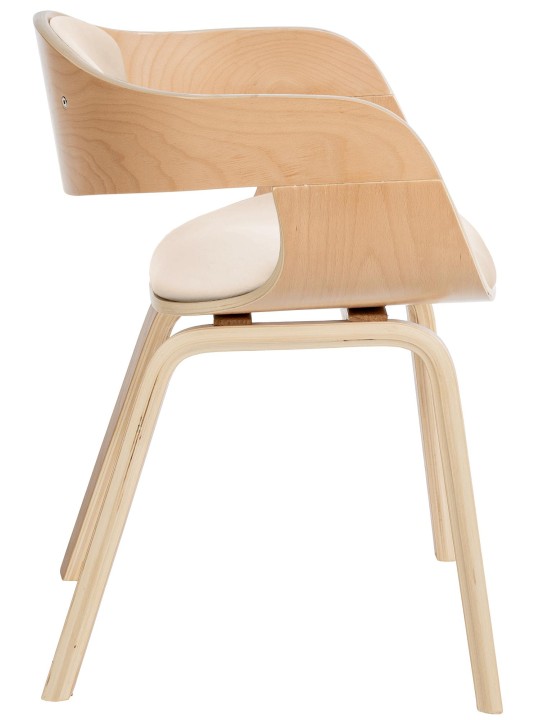 Set van 2 stoelen Kingston kunstleer, naturel/crème