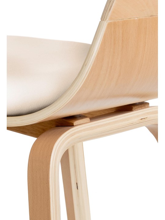 Set van 2 stoelen Kingston kunstleer, naturel/crème