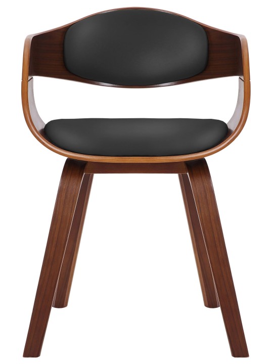 Set van 2 stoelen Kingston kunstleer, walnoot/zwart