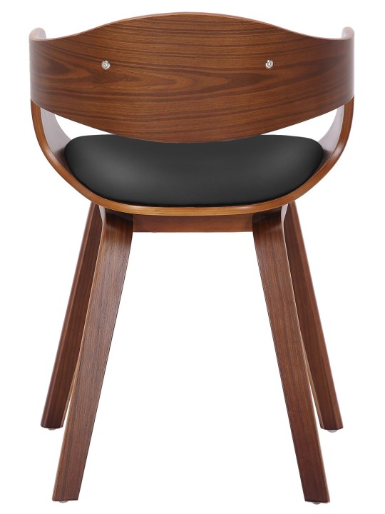 Set van 2 stoelen Kingston kunstleer, walnoot/zwart