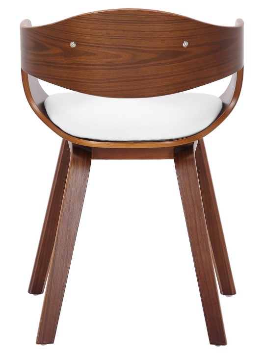 Set van 2 stoelen Kingston kunstleer, walnoot/wit