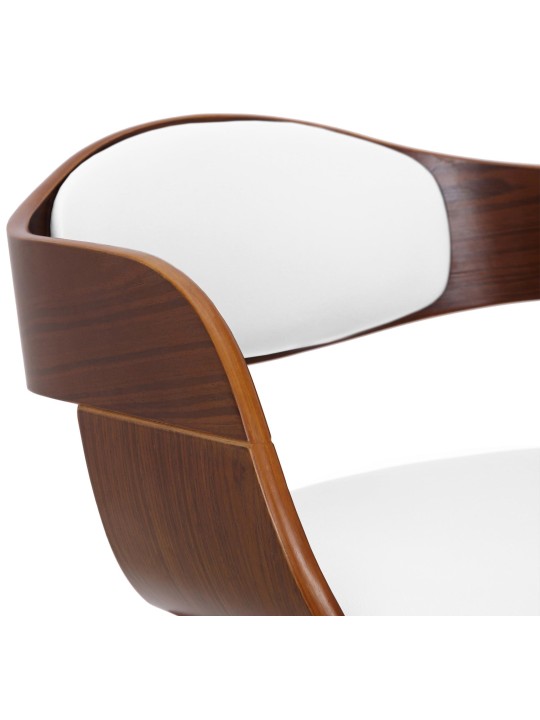 Set van 2 stoelen Kingston kunstleer, walnoot/wit