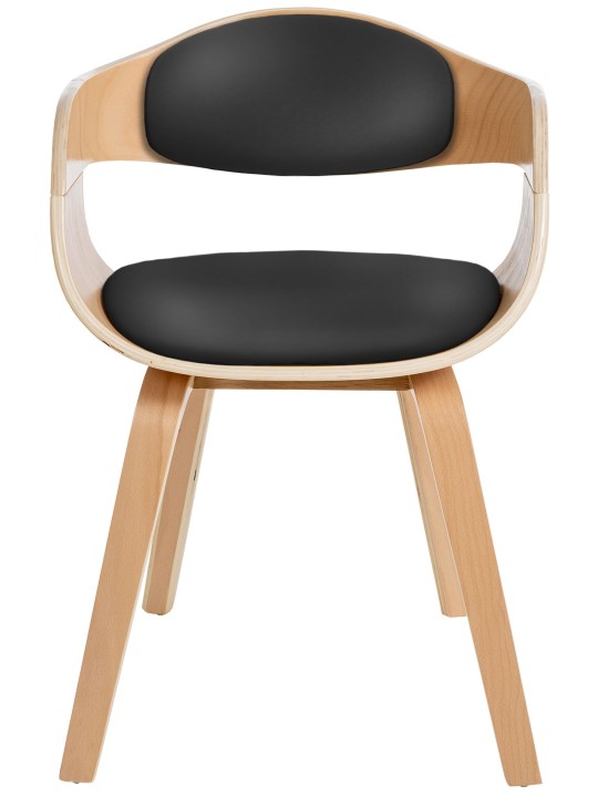 Set van 2 stoelen Kingston kunstleer, naturel/zwart