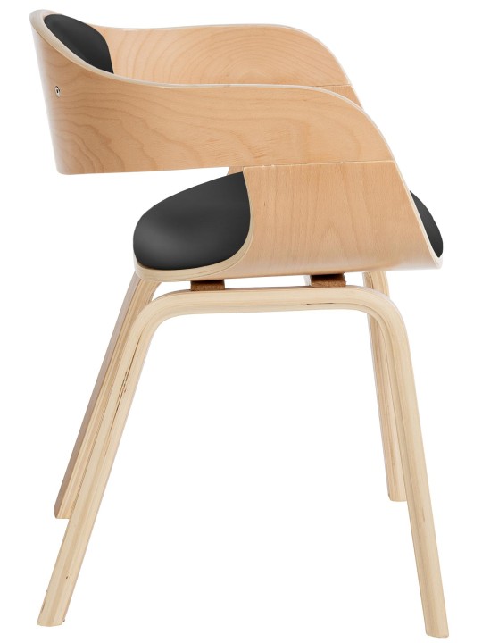 Set van 2 stoelen Kingston kunstleer, naturel/zwart