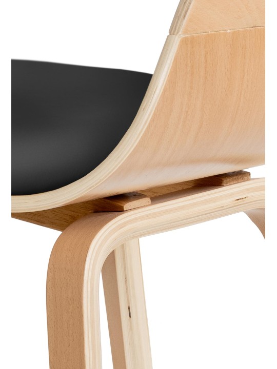 Set van 2 stoelen Kingston kunstleer, naturel/zwart