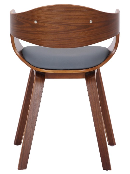 Set van 2 stoelen Kingston kunstleer, walnoot/grijs