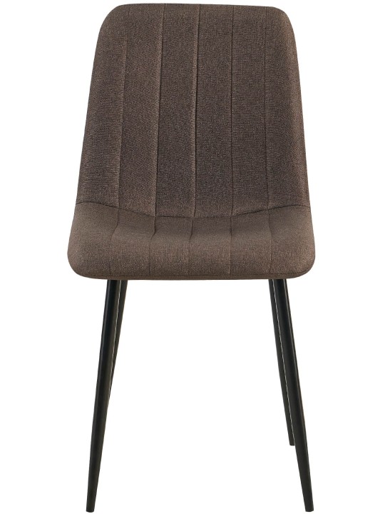 Set van 4 stoelen Dijon stof, bruin