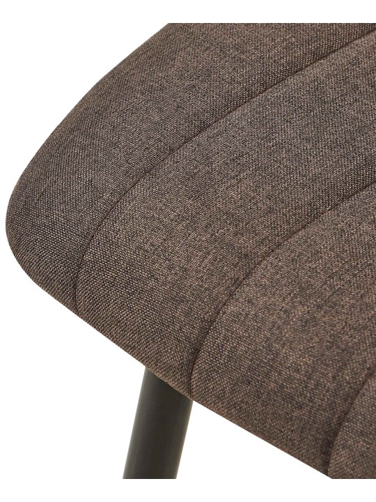 Set van 4 stoelen Dijon stof, bruin