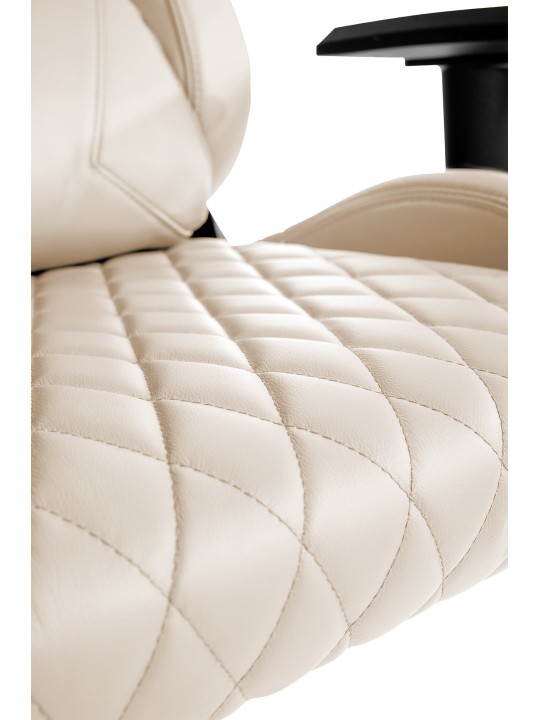 Bureaustoel Keren echt leer, crème