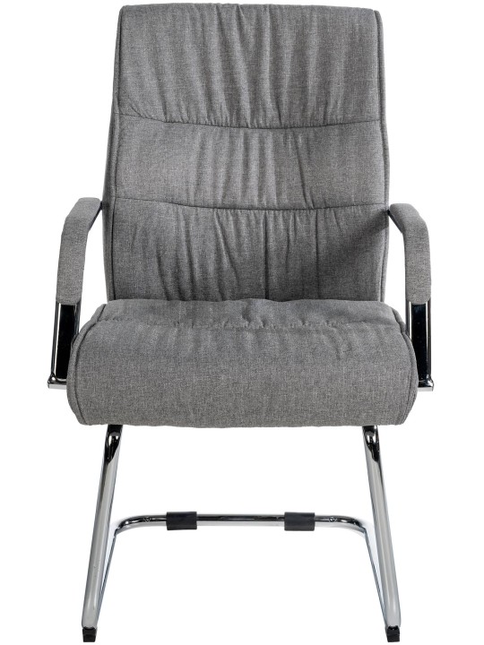 Set van 2 bezoekersstoelen Sievert stof, lichtgrijs