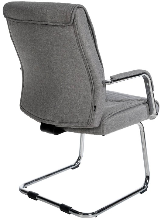 Set van 2 bezoekersstoelen Sievert stof, lichtgrijs