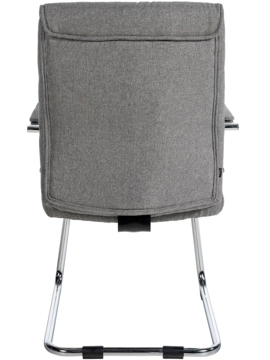 Set van 2 bezoekersstoelen Sievert stof, lichtgrijs