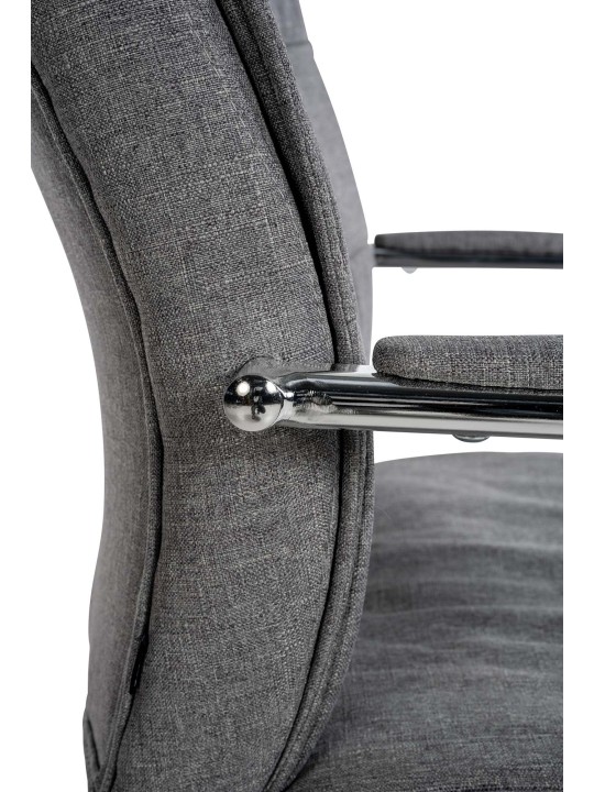 Set van 2 bezoekersstoelen Sievert stof, lichtgrijs