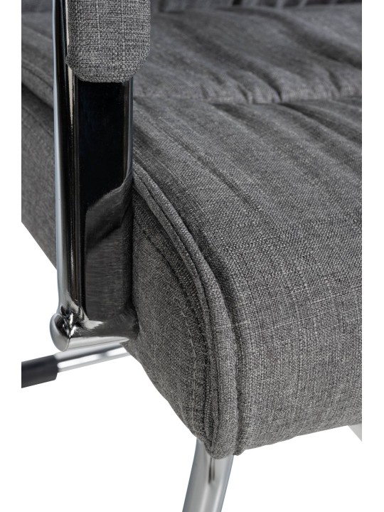 Set van 2 bezoekersstoelen Sievert stof, lichtgrijs