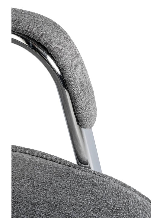 Set van 2 bezoekersstoelen Sievert stof, lichtgrijs